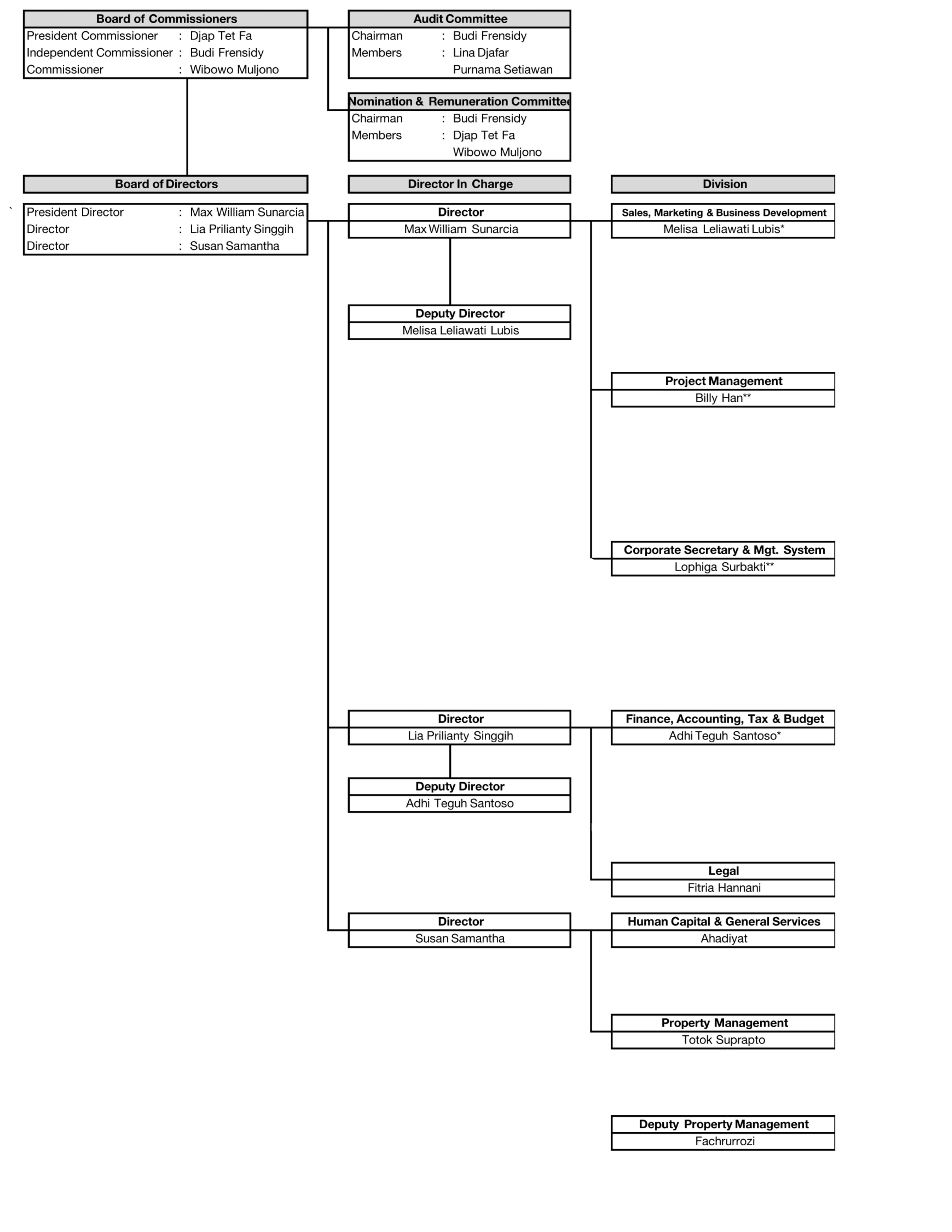 Our Organization Structure